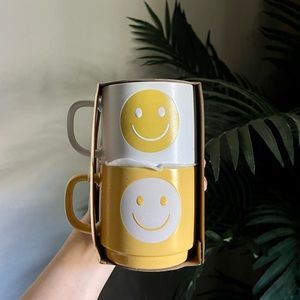 Smiley Face Stackable Coffee Mugs